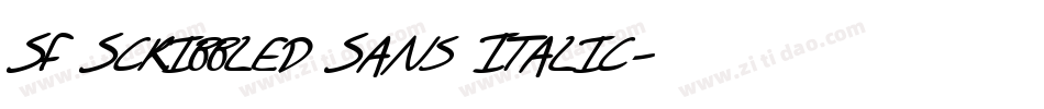 SF Scribbled Sans Italic字体转换
